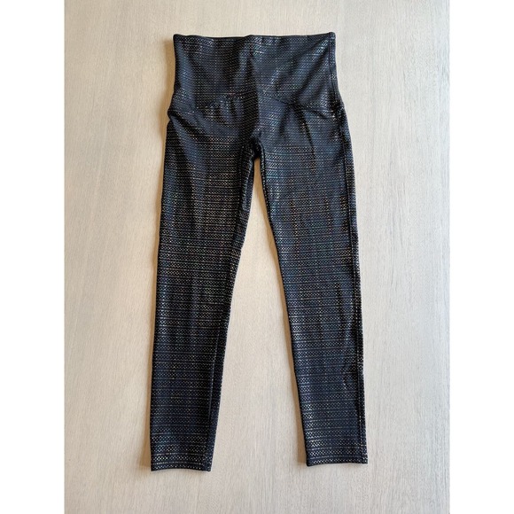 SPANX Rainbow‎ Metallic Dot Leggings Size Medium - Picture 2 of 11